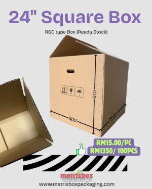 24" Square RSC Carton