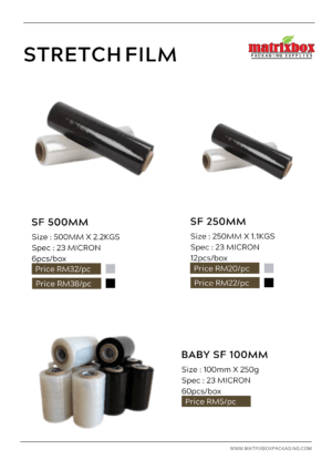 Stretch Film Plastic Wrapper | Pallet Wrap Heavy Duty | 500mm / 250mm / 100mm | Balut Barang Pindah & Shipping